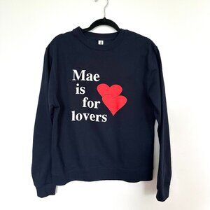 Mae is For Lovers Band Sweatshirt, Size S, Black
